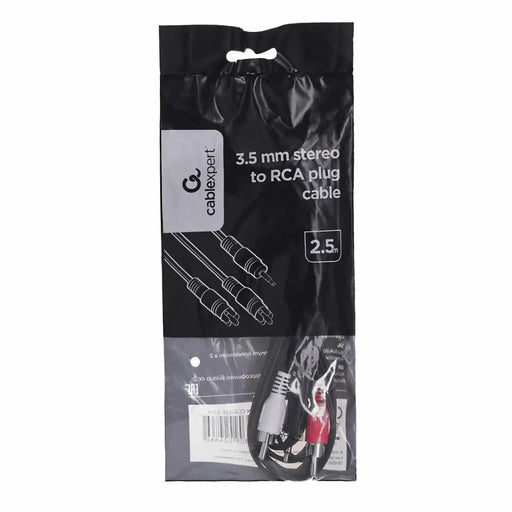 Gembird 2.5m 3.5mm/2xRCA M/M audio cable Black Red White - JACK and RCA(Cinch) cablesKBA-JAC<<<Cables
