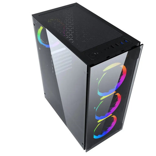 Gembird CCC-FC-1500RGB computer case Midi Tower Black Transparent - Computer casesOBU-OBU<<<CasesOBU<<<ActionPL