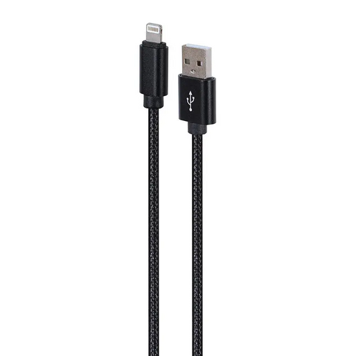 Gembird CCDB-mUSB2B-AMLM-6 Cotton braided 8-pin cable with metal connectors 1.8 m black - USB cablesKBA-USB<<<Cables