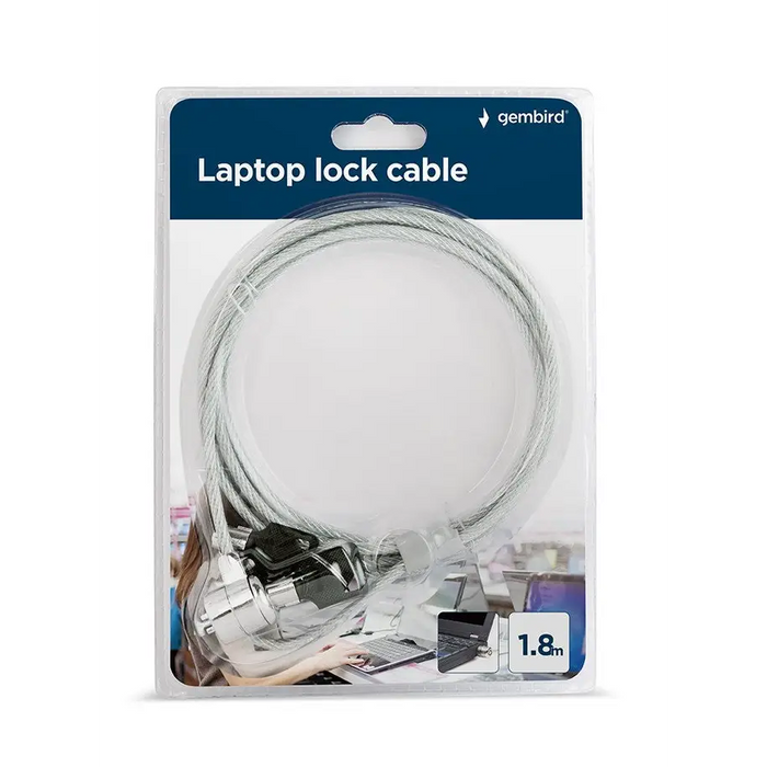 Gembird LK-K-01 Cable lock for notebooks (key lock) 1.8m - Anti-theft cables and locksMOB-LIN<<<Notebooks / Netbooks