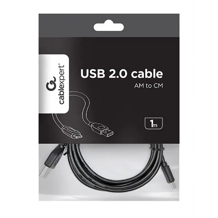 Gembird USB-A/USB-C 1m USB cable USB 2.0 USB A USB C Black - USB cablesKBA-USB<<<Cables and adaptersKBA<<<ActionPL