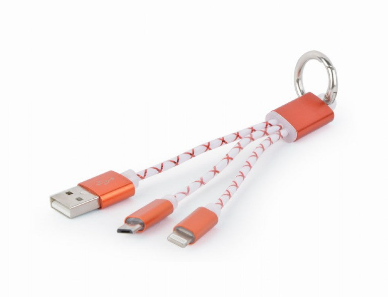 Gembird Keychain with USB charging cable CC-USB2-AM8PmB-01-MX