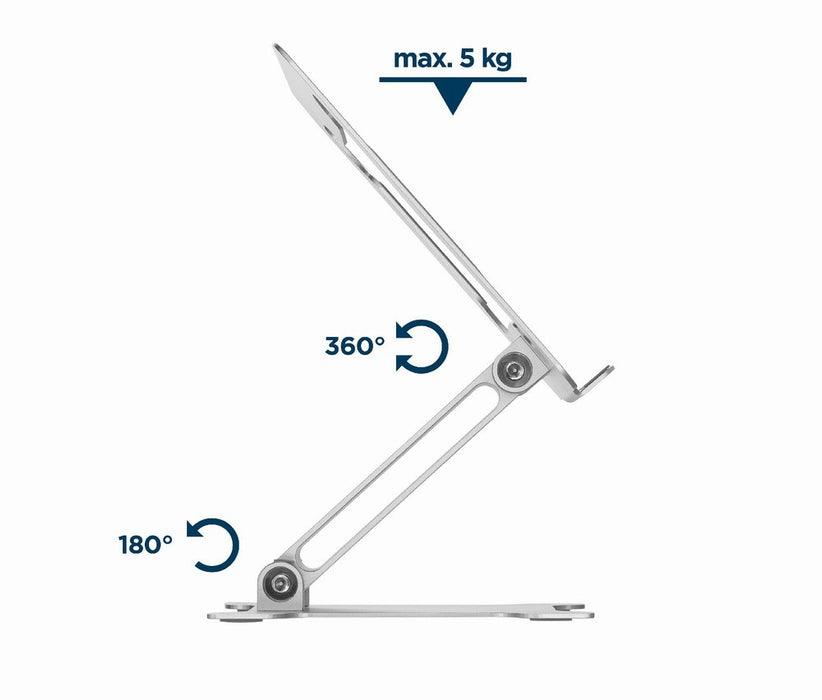 Gembird NBS-D1-03 laptop stand Silver 39.6 cm (15.6")