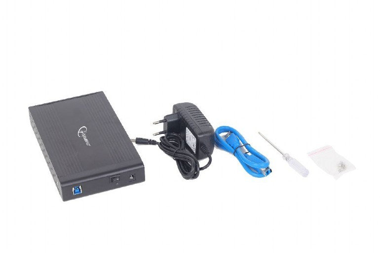 Gembird EE3-U3S-3 storage drive enclosure HDD enclosure Black 3.5"