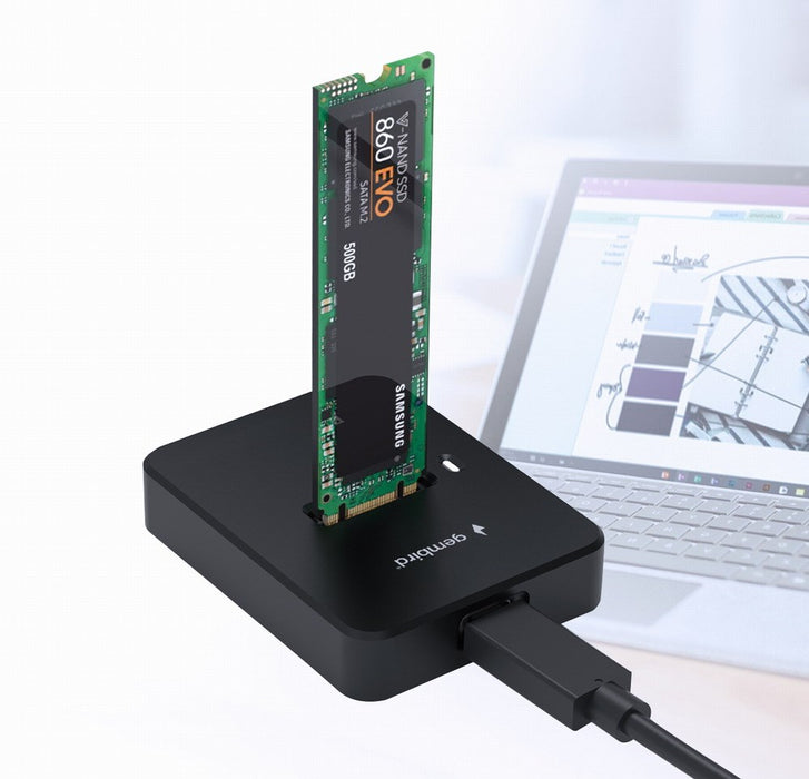 Gembird DD-U3M2 storage drive docking station USB 3.2 Gen 1 (3.1 Gen 1) Type-C Black