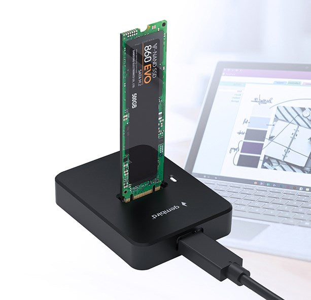 Gembird DD-U3M2 storage drive docking station USB 3.2 Gen 1 (3.1 Gen 1) Type-C Black