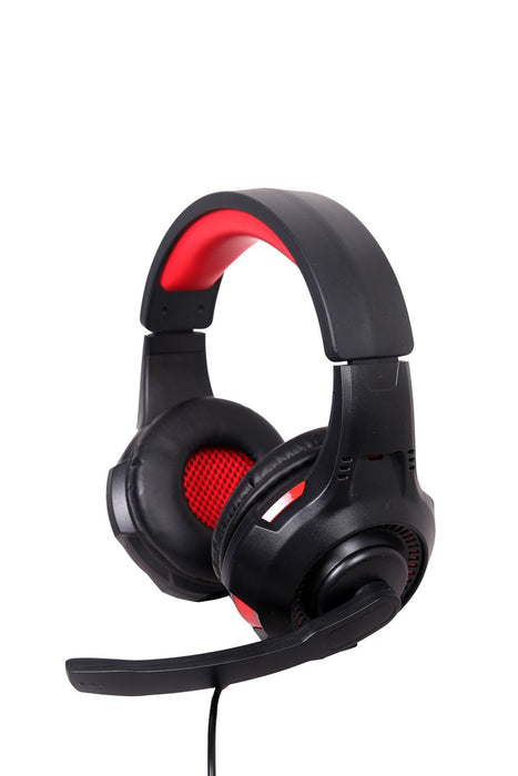 Gembird GHS-U-5.1-01 headphones/headset Wired Head-band Gaming Black, Red