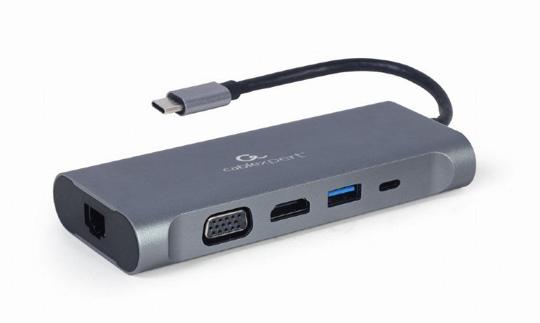 USB Hub GEMBIRD A-CM-COMBO7-01 Grey