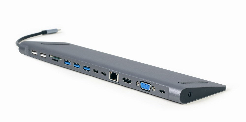 USB Hub GEMBIRD A-CM-COMBO9-01 Grey