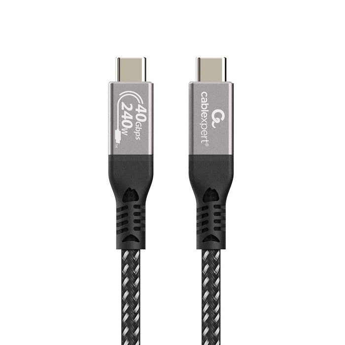Gembird CCBP-USB4-CMCM240-0.3M Premium USB4 Type-C charging and data cable, 40 Gbps, 240 W, 0.3m