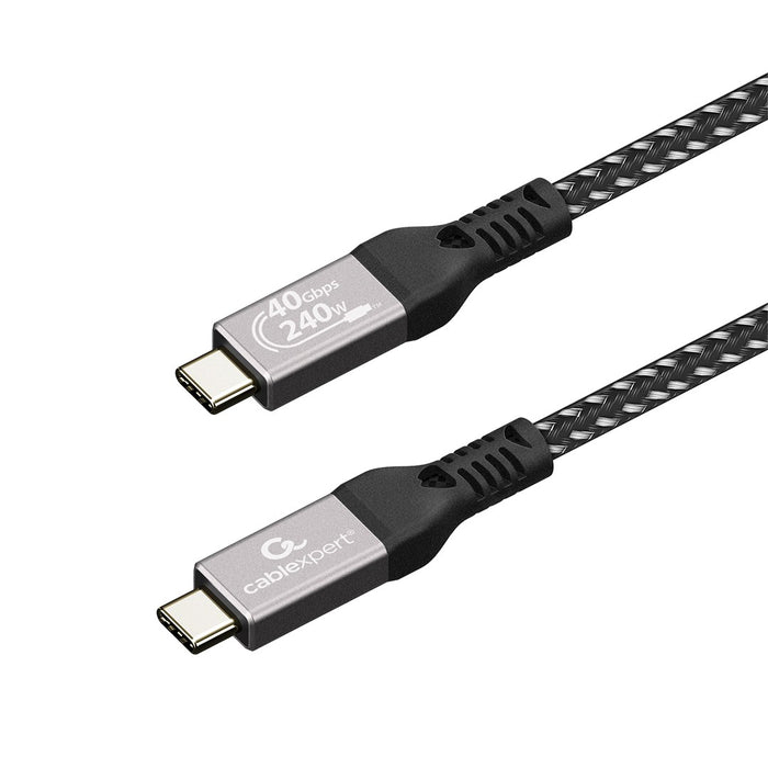 Gembird CCBP-USB4-CMCM240-0.5M Premium USB4 Type-C charging and data cable, 40 Gbps, 240 W, 0.5m