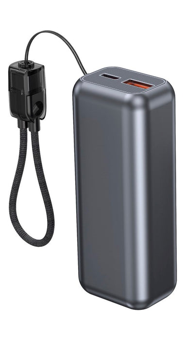 Gembird PB10-PD20-LCD-02 Compact fast charging power bank with LCD display, 20W, 10000 mAh, spacegrey