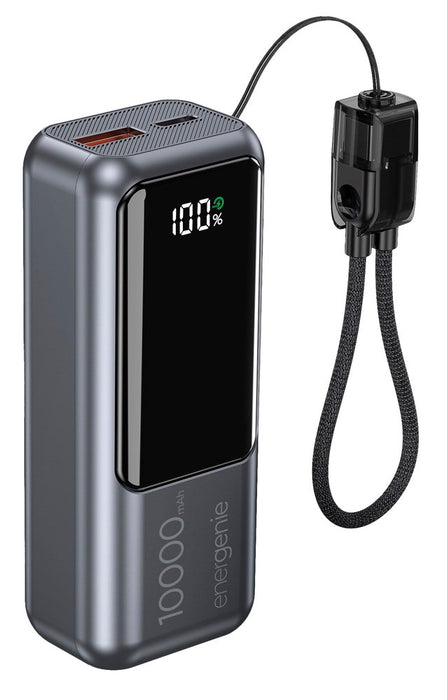 Gembird PB10-PD20-LCD-02 Compact fast charging power bank with LCD display, 20W, 10000 mAh, spacegrey