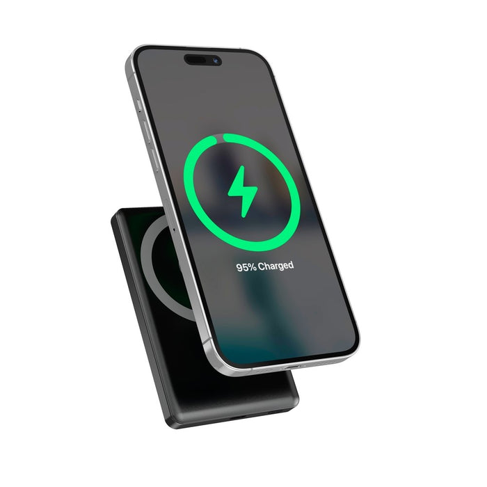 Gembird PB10-WPC15M-LCD-01 Magnetic wireless powerbank with LCD, 15W, 10000 mAh, black