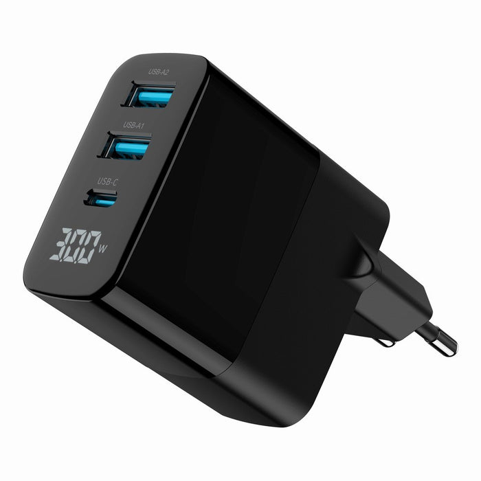 Wall Charger GEMBIRD TA-UC-PDQC30LCD-BK-02