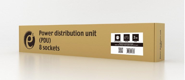 Gembird EG-PDU-014-FC14 power distribution unit (PDU) 8 AC outlet(s) 1U Black