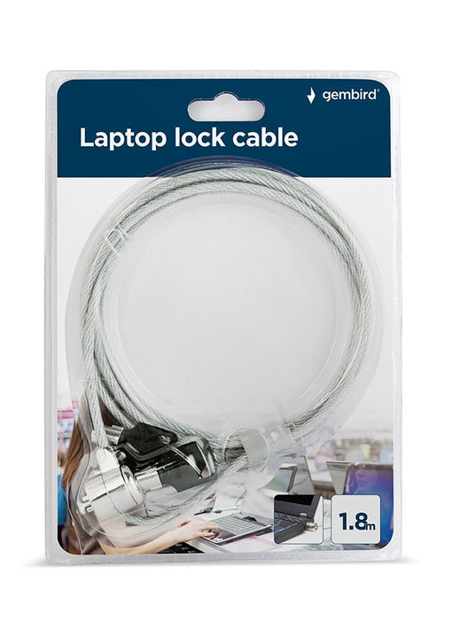 Gembird LK-K-01 Cable lock for notebooks (key lock) 1.8m