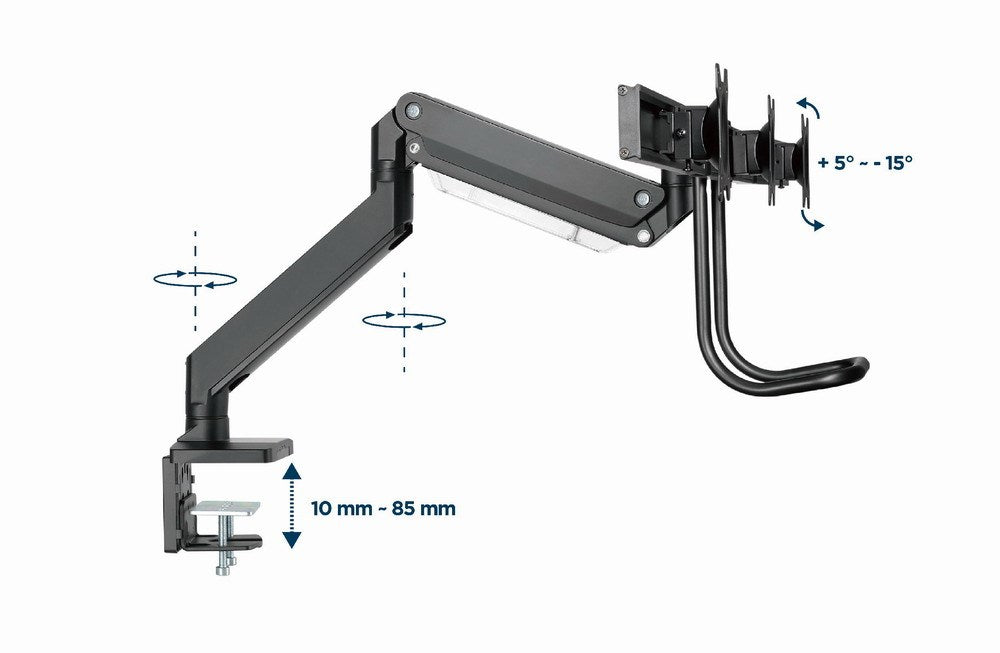 Gembird MA-DA3-03 monitor mount / stand 68.6 cm (27") Desk Black