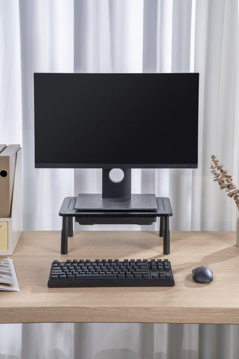 Gembird MS-TABLE-D-01 Adjustable monitor stand with drawer (rectangle)