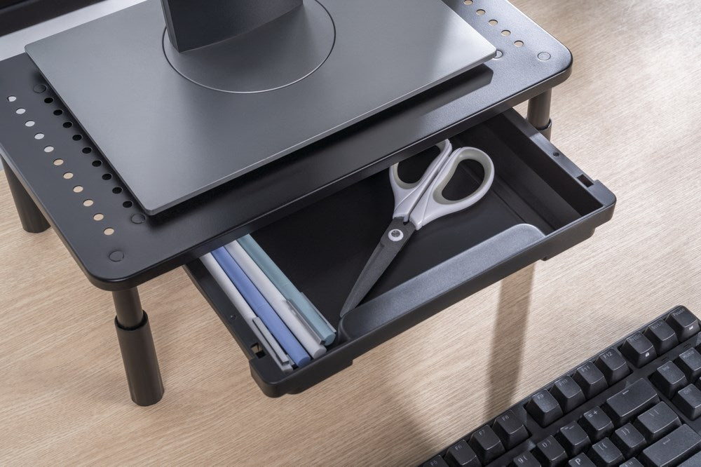 Gembird MS-TABLE-D-01 Adjustable monitor stand with drawer (rectangle)