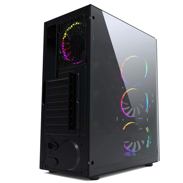Gembird CCC-FC-1500RGB computer case Midi Tower Black, Transparent