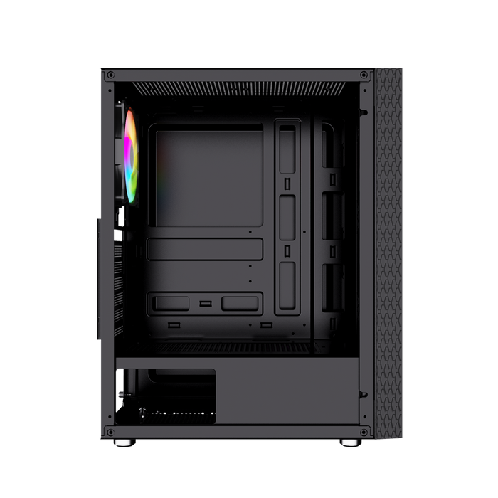 Gembird Fornax 2500 ARGB Gaming ATX computer case, Midi Tower, backlight,  Black