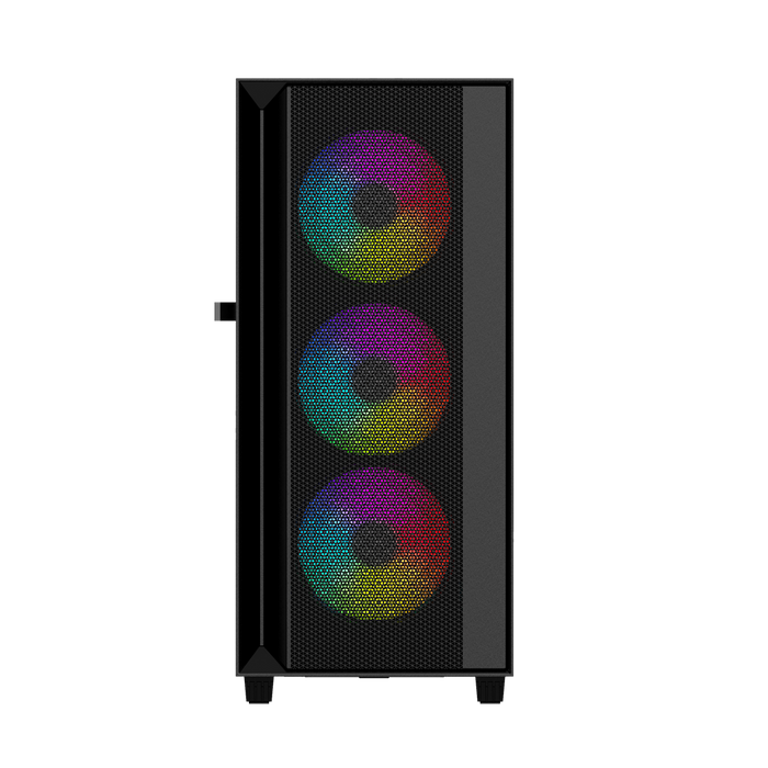 Gembird Fornax 4000 ARGB gaming ATX computer case, Midi Tower, backlight, Black