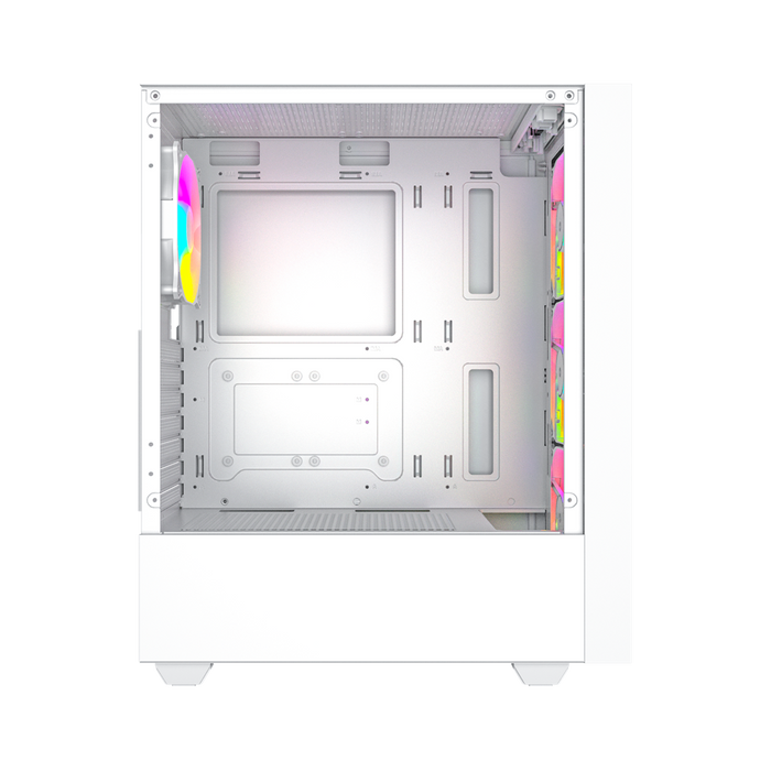 Gembird Fornax 4000W ARGB gaming ATX computer case, Midi Tower, backlight, White