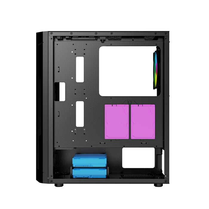 Gembird CCC-FC-400X Gaming ARGB computer case Fornax 400X, black