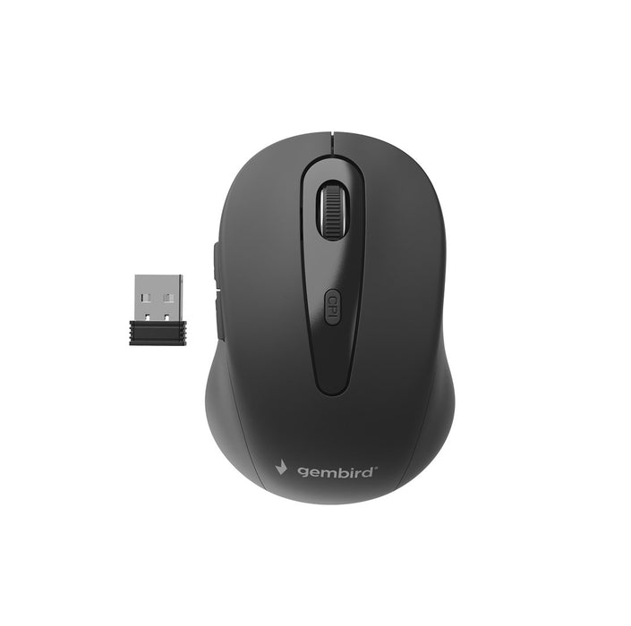 Wireless Mouse GEMBIRD MUSW-6B-01 Black Black/Grey (1 Unit)