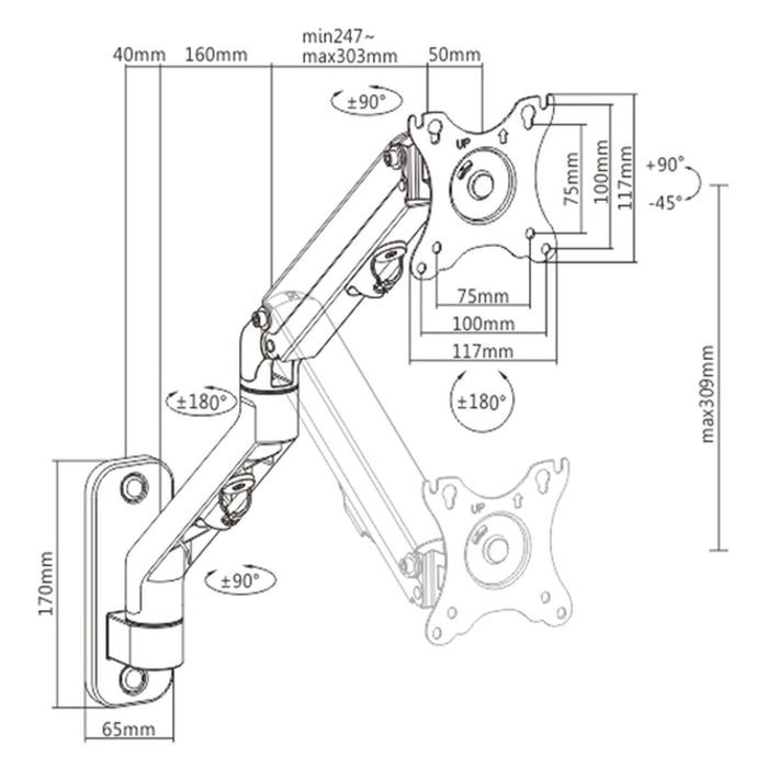 TV Mount GEMBIRD MA-WA1-02