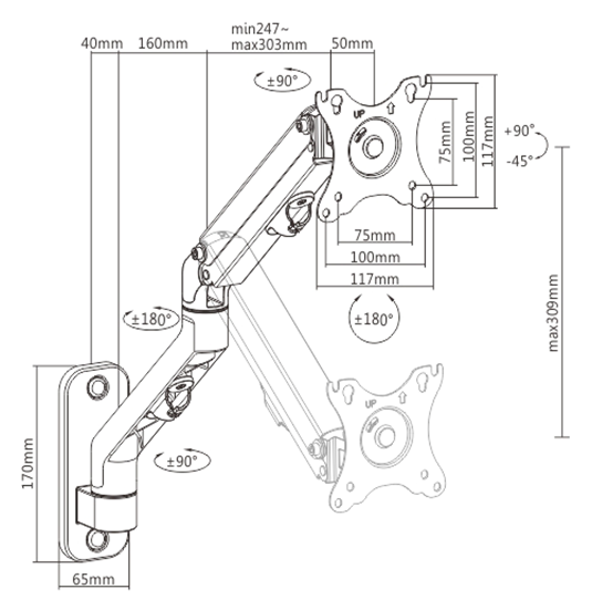 TV Mount GEMBIRD MA-WA1-02