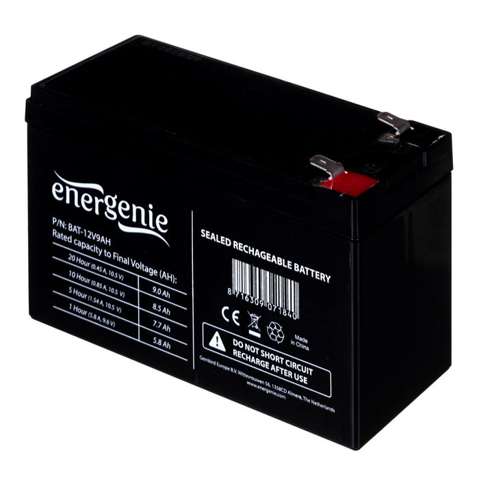 Battery for Uninterruptible Power Supply System UPS GEMBIRD 12V, 9 Ah 9 Ah 12 V
