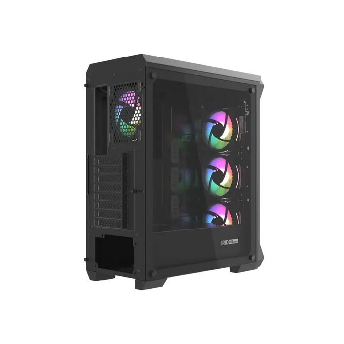 Genesis Gaming PC Case IRID 505 ARGB V2 Midi Tower Window Black - Кутии и охлаждания<<<GENESIS компютърна