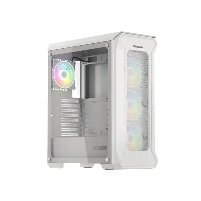 Genesis Gaming PC Case IRID 505 ARGB V2 Midi Tower Window White - Кутии и охлаждания<<<GENESIS компютърна
