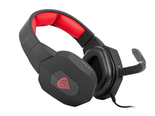 Genesis Headphones Argon 400 With Microphone Black-Red (H59) - Слушалки<<<GENESIS компютърна