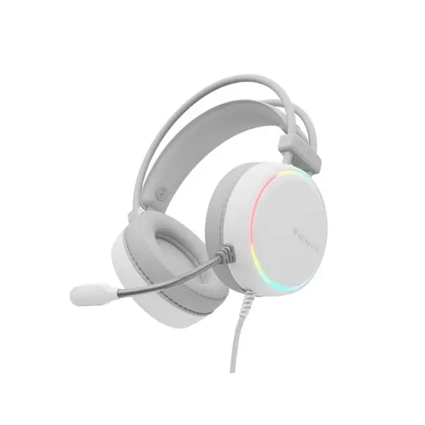 Genesis Headset Neon 613 With Microphone RGB Illumination White - Слушалки<<<GENESIS компютърна