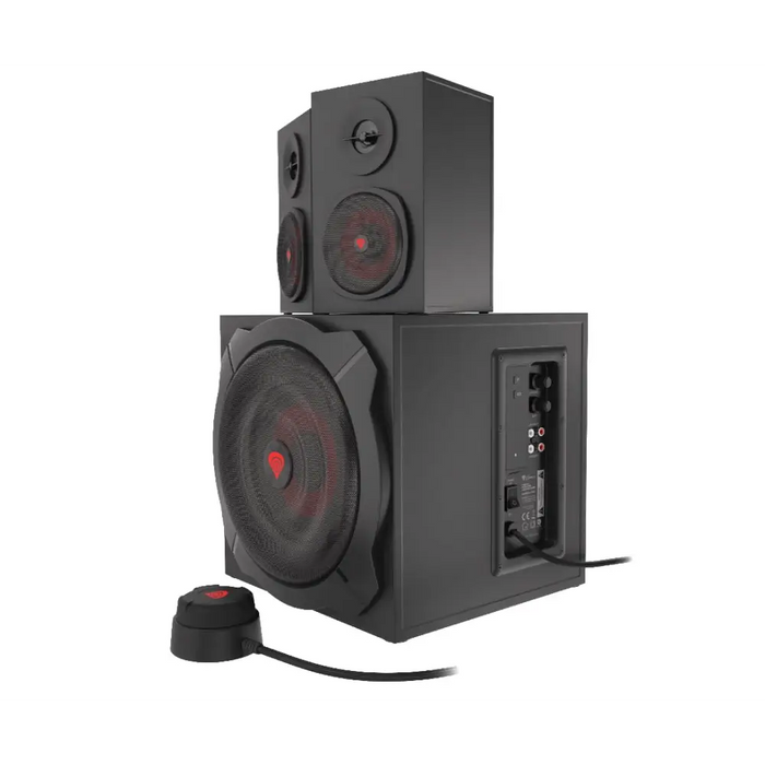 GENESIS Helium 610BT speaker set 60 W PC/Laptop Black Red 2.1 channels 2-way 30 W Bluetooth