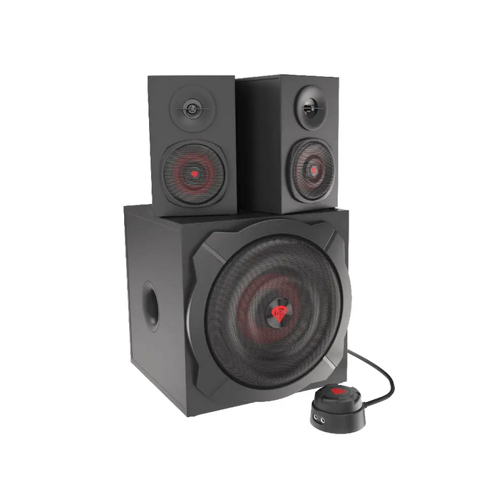 GENESIS Helium 610BT speaker set 60 W PC/Laptop Black Red 2.1 channels 2-way 30 W Bluetooth