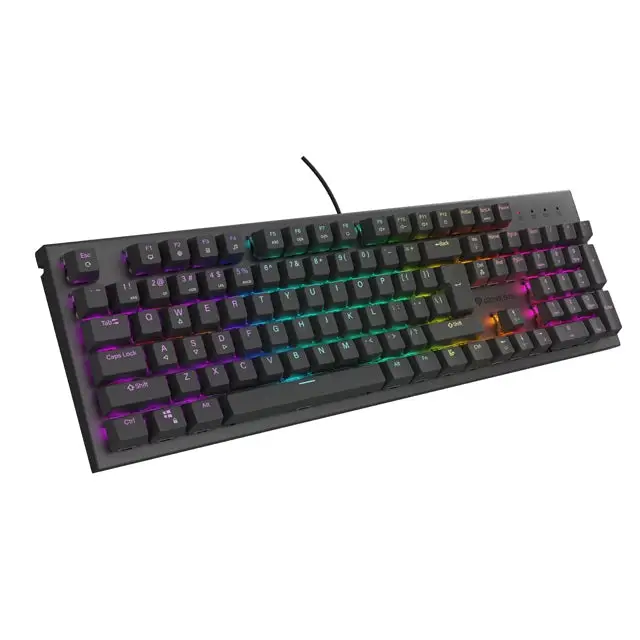 Genesis Mechanical Gaming Keyboard Thor 303 RGB Backlight Brown Switch US Layout Black - Клавиатури<<<GENESIS
