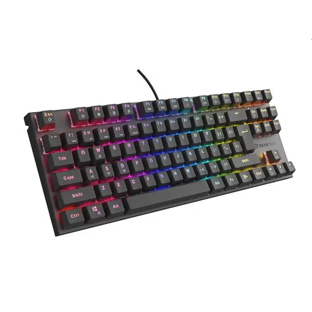 Genesis Mechanical Gaming Keyboard Thor 303 TKL Silent Switch RGB Backlight US Layout Black - Клавиатури<<<GENESIS