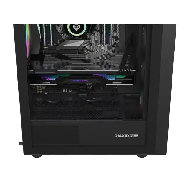 Genesis PC Case DIAXID 605 RGB Mini Tower Window Black - Кутии и охлаждания<<<GENESIS компютърна