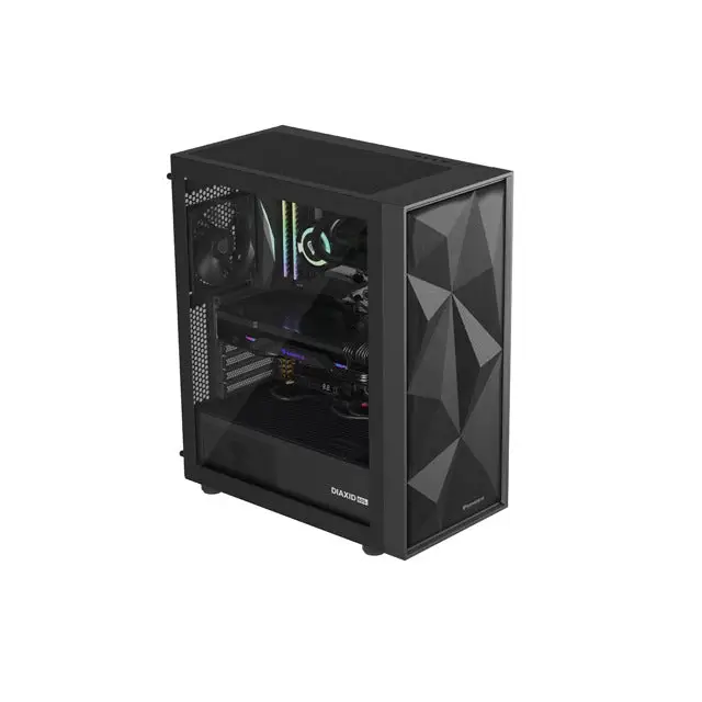Genesis PC Case DIAXID 605F Mini Tower Window Black - Кутии и охлаждания<<<GENESIS компютърна