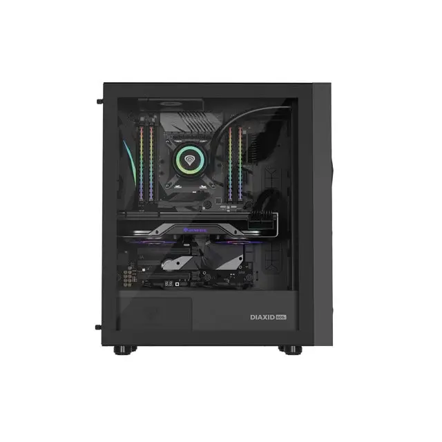 Genesis PC Case DIAXID 605F Mini Tower Window Black - Кутии и охлаждания<<<GENESIS компютърна