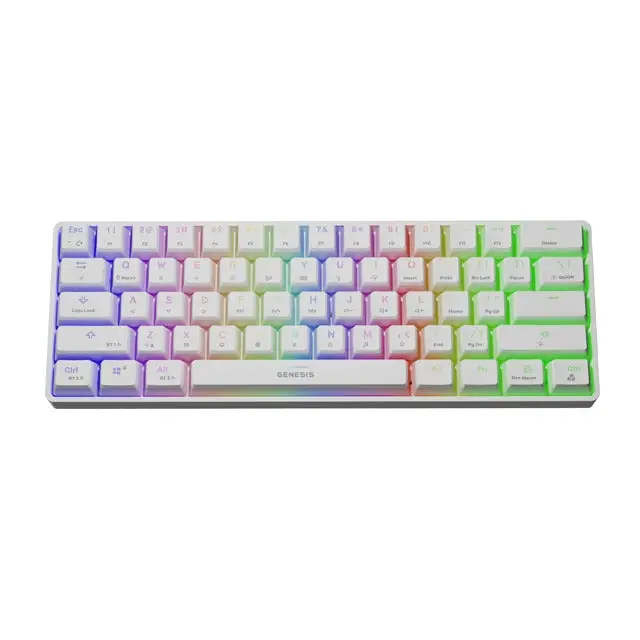 Genesis THOR 660 RGB Gaming keyboard RGB LED light US White Wireless/Wired Wireless connection Gateron Red Switch