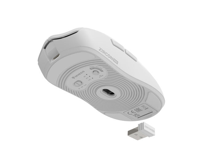 Genesis Wireless Gaming Mouse Zircon 500 G2 10000dpi, White