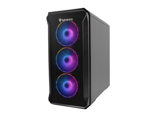 Genesis PC Case Irid 503 ARGB V2 MATX Mini Tower Window, Black