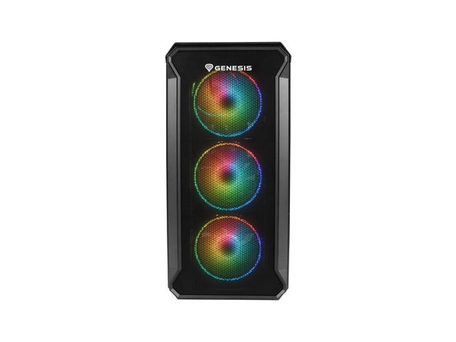 Genesis PC Case Irid 503 ARGB V2 MATX Mini Tower Window, Black