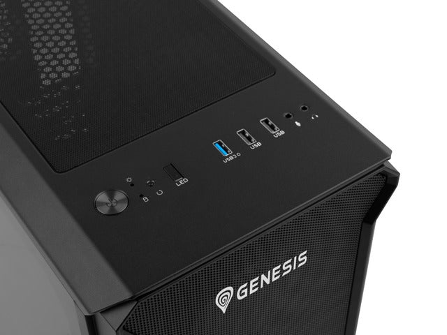 Genesis PC Case Irid 503 ARGB V2 MATX Mini Tower Window, Black