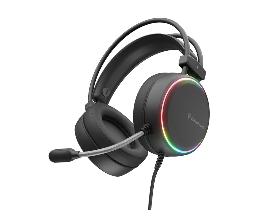 Genesis Headset Neon 613 With Microphone RGB Illumination Black